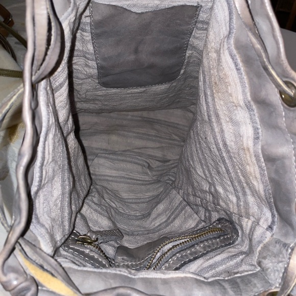 Grey genuine leather backpack - Picture 9 of 10